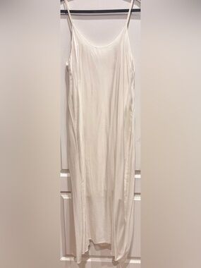 MADE IN ITALY Silk Blend Ivory Maxi Slip Dress M